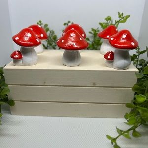 Miniature mushrooms.
